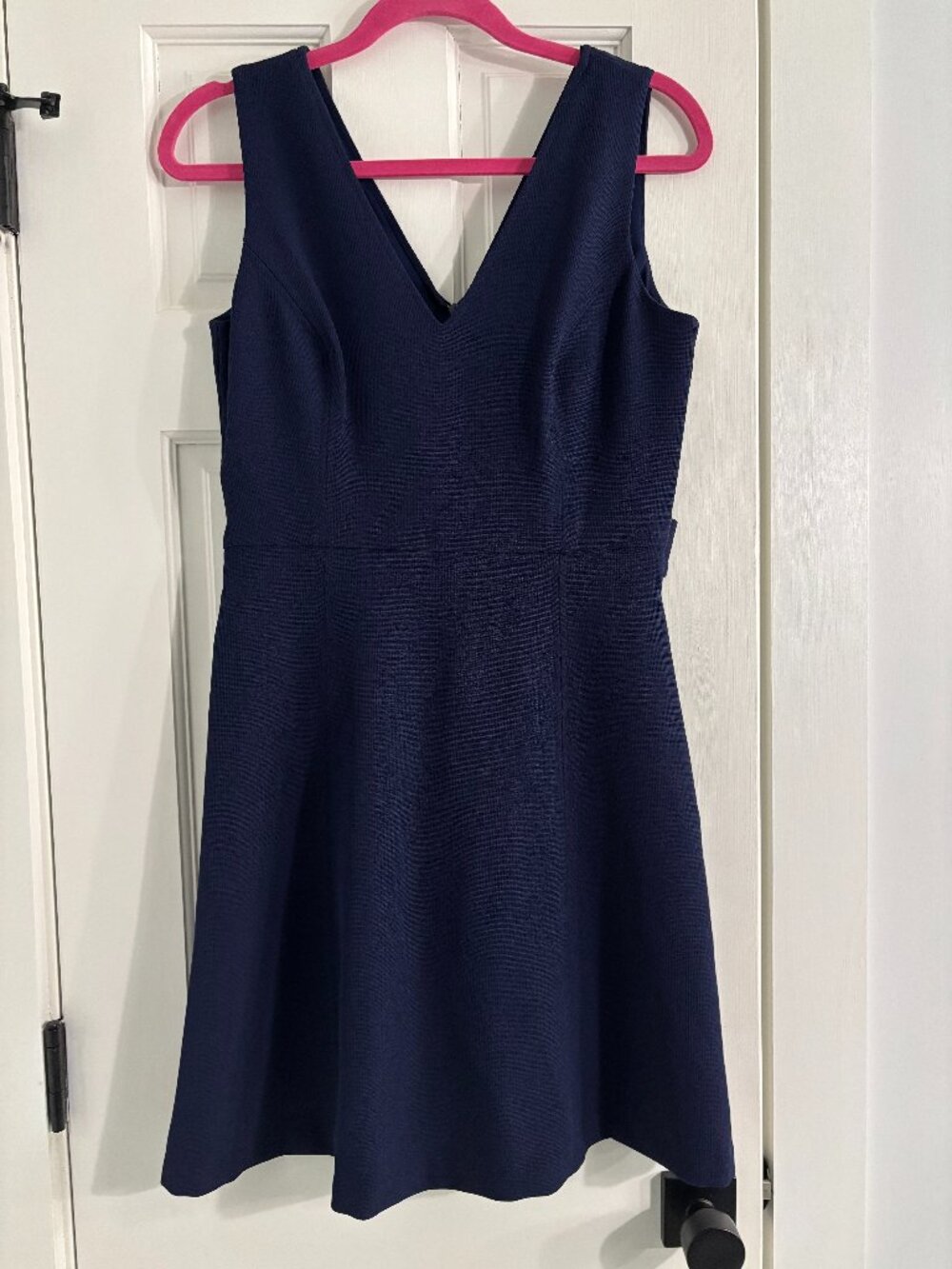 Vince Camuto Pixie Navy Crepe Fit & Flare Dress